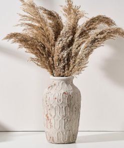 Ceramic Rustic Vase (Red Gray)